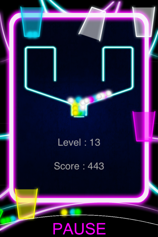 100 Neon Balls - Free Color Drop Physics Game screenshot 3