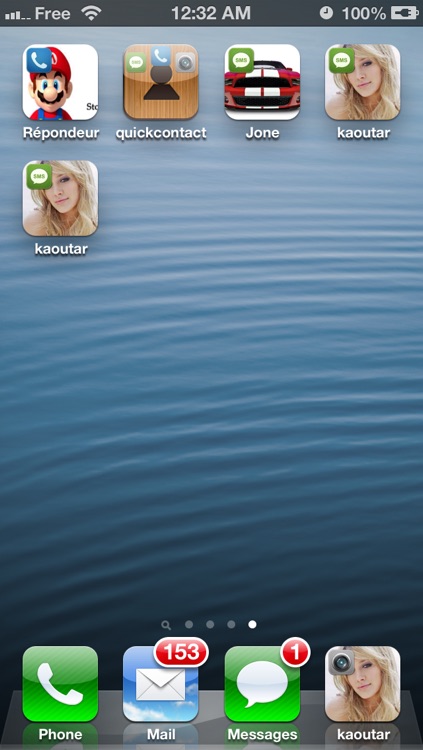 homescreen contact : one touch speed dialer