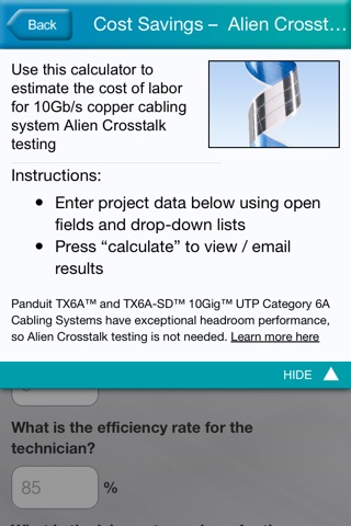 Panduit Calculator Tools screenshot 3