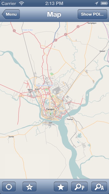 Yangon, Burma (Myanmar) Map - PLACE STARS