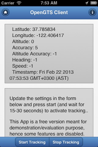 OpenGTS Tracking Client screenshot 3