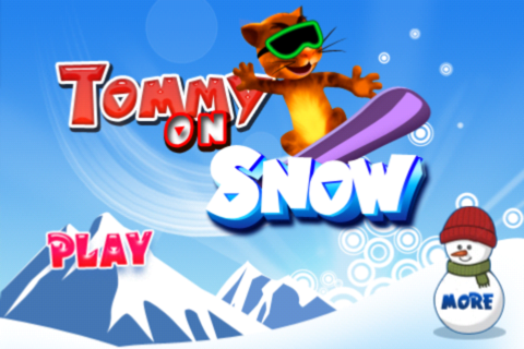 Tommy On Snow Free: Help Tommy to go fast and jump higher. Good game for Kids and adults screenshot 2