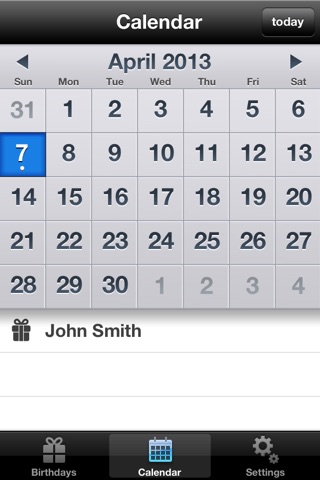 My Birthdays Calendar screenshot 2