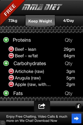 MMA Diet Free screenshot 3