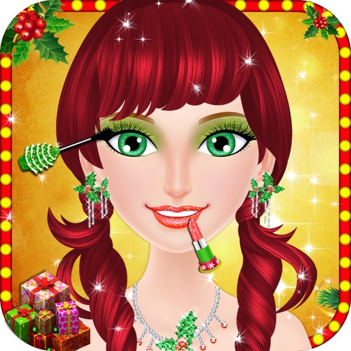 Christmas Girl Makeover Salon Icon