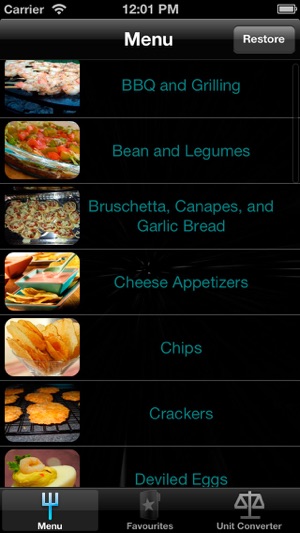 Appetizer Recipes for iPhone, iPad and i