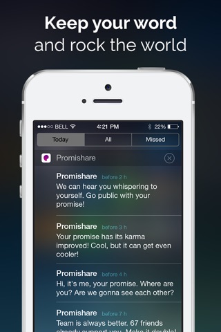 Promishare – positive goals & habits motivation public commitment screenshot 4