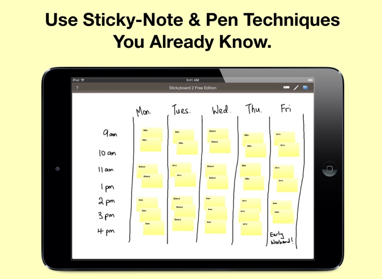 Stickyboard 2 Free Edition: Sticky Notes on a Whiteboard to Brainstorm, Mindmap, Plan, and Organize