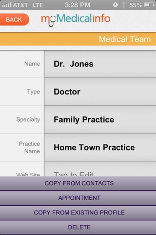 My Medical Info screenshot 2