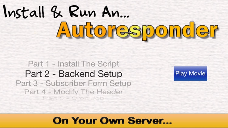 Install & Run An Autoresponder On Your Webspace