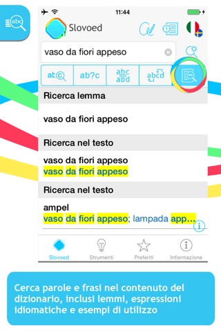 Italian <-> Swedish Slovoed Compact talking dictionary screenshot 2