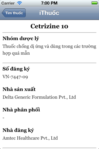iThuốc 2.0: danh bạ thuốc - Thuoc Vietnam (iThuoc - Danh ba, list duoc pham, biet duoc, tu dien y hoc Viet Nam - y khoa VN, bac si gia dinh) screenshot 2