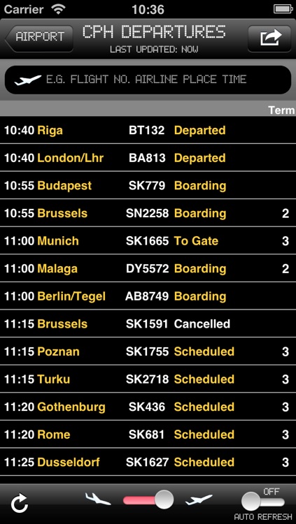 Denmark Airport - iPlane2 Flight Information