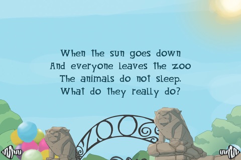 A night at the zoo - interactive book for children screenshot 2