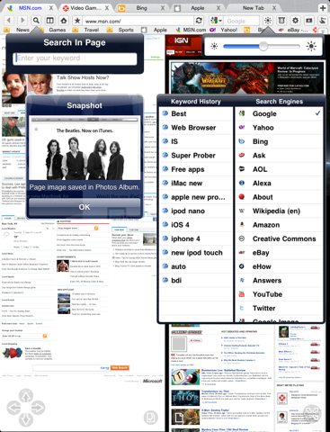 Super Prober Web Browser - Full Screen Desktop Tabbed Fast Browser with Page Thumbnails screenshot 4
