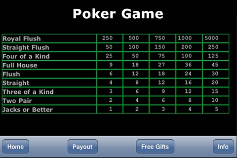 Free Poker Game screenshot 4