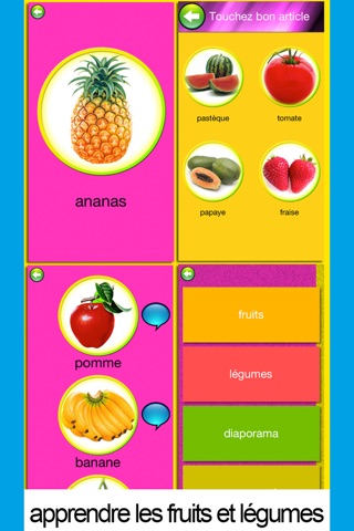 Apprendre et de grandir pour enfants (animaux, parties du corps, Fruits et Légumes) - Learn and Grow for Kids (Animals, Body Parts, Fruits and Vegetables) screenshot 3