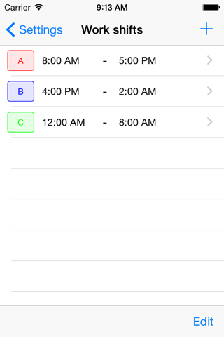 Work Shifts Calendar Lite screenshot 3