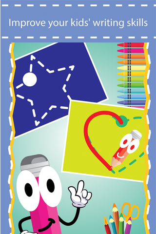 Montessori tracing and coloring games for kindergarten kids screenshot 2