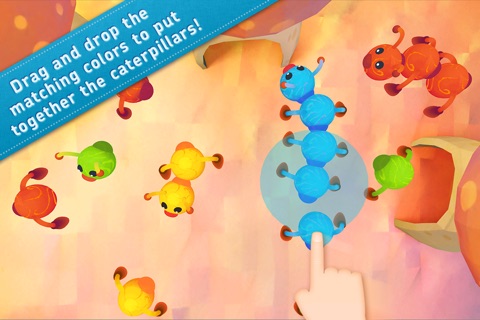 Colory Caterpillar - color learning app for toddlers & kids screenshot 2