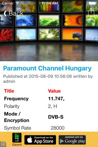 Romania TV Channels Sat Info screenshot 3