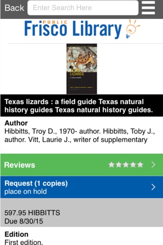 Frisco Public Library screenshot 4