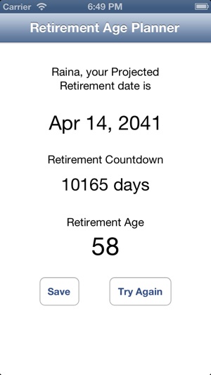 Retirement Age Planner(圖5)-速報App