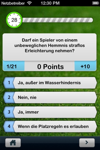 Platzreife Regelquiz screenshot 3