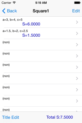 三辺で面積計算（ヘロンの公式） screenshot 2