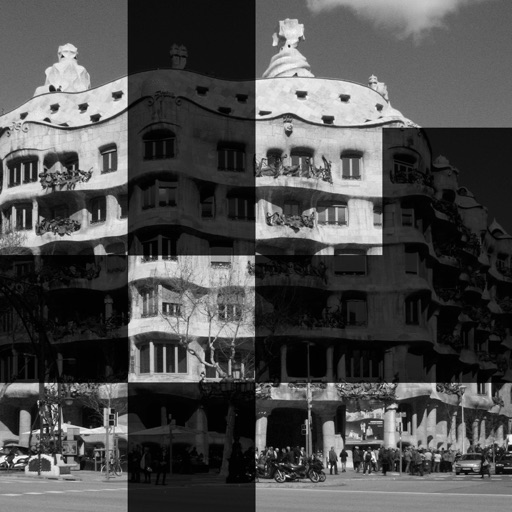 La Pedrera, puzzle of Gaudi's famous building in Barcelona icon