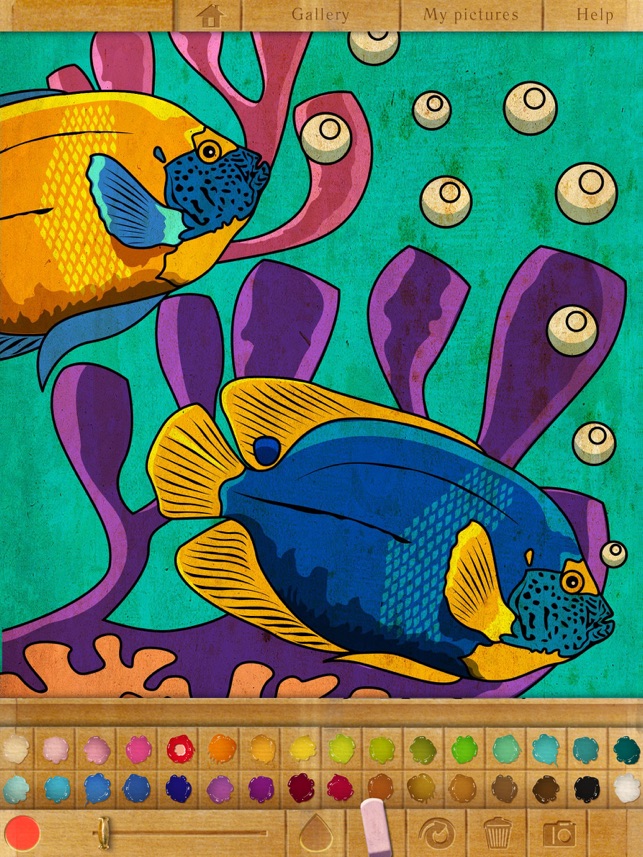 Coloring book. Aquarium.Lite