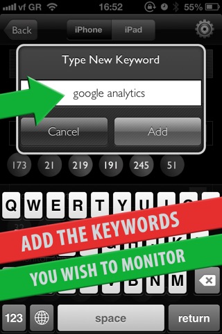 Keywords Spy for monitoring your App's Keywords Rankings and Chart Position WordWide screenshot 3