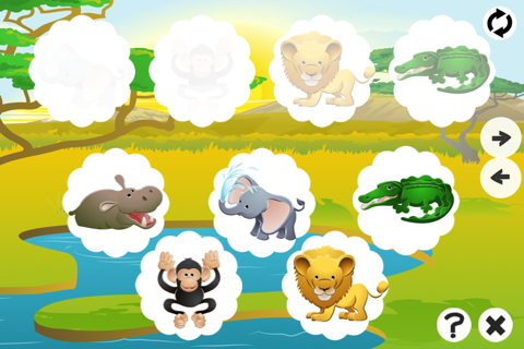 Animal Memorize! Learning game for children with safari animals screenshot 2