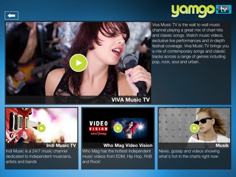 Yamgo: Free Live TV for iPad screenshot 3