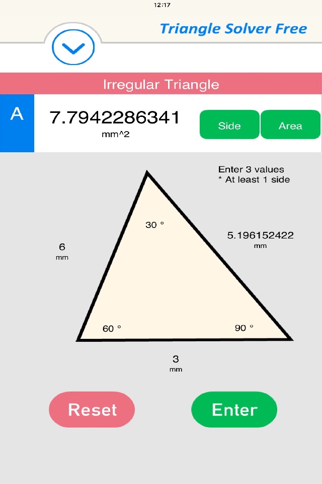 Triangle Solver Free - Geometry Calculator screenshot 2
