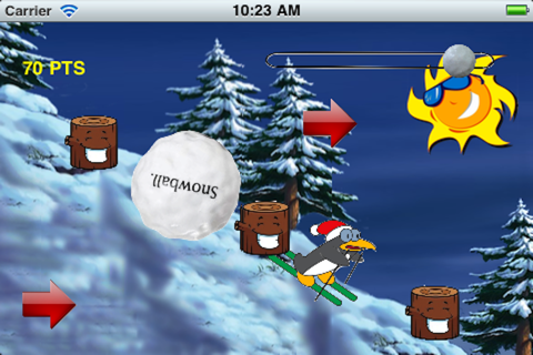 Amazing Skiing Bird Free: Christmas Special Game screenshot 3