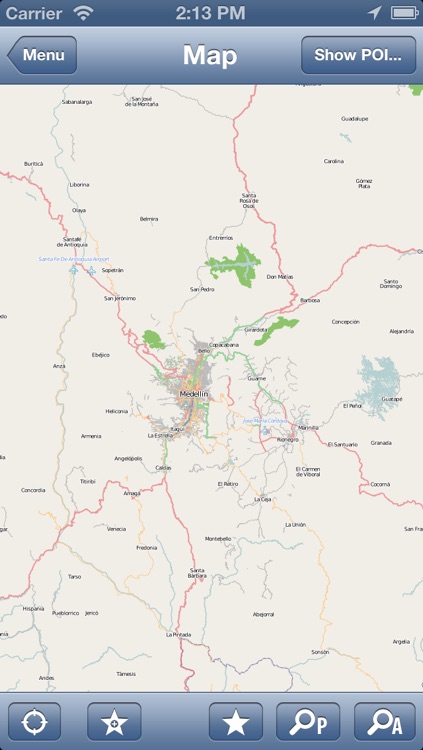 Medellin, Colombia Offline Map - PLACE STARS