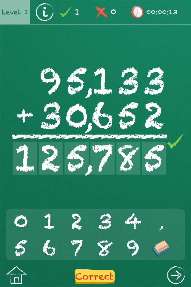 Mathbit. Repasa y estudia Matemáticas (sumas, restas, multiplicaciones, divisiones y fracciones) como en el colegio. screenshot 4