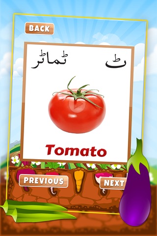 Urdu Qaida Vegetable Learning Urdu - Kids Educational Book screenshot 4