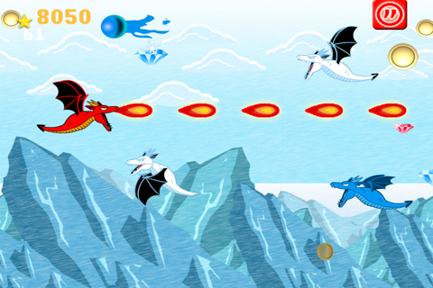 Air Dragon Race - Dragon Vs. Fire Ballz 2 - Free Flying Game screenshot 2