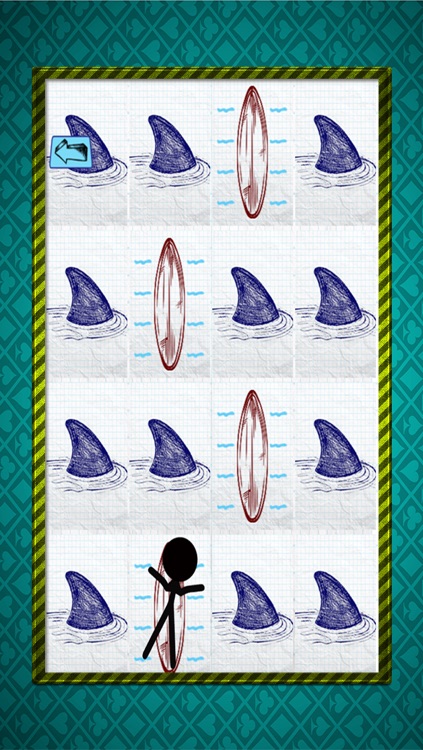 Stick-man Doodle Steps: Dont Step on The Shark Fins screenshot-3