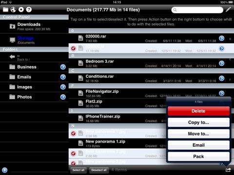 File Navigator HD Lite screenshot 2