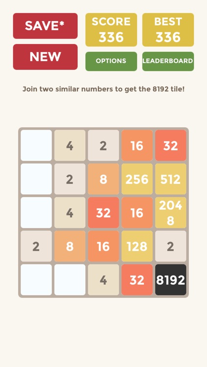 8192 Endless mode 3x3 4x4 5x5 6x6 - The Number Puzzle Game screenshot-3