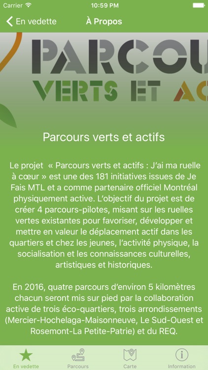 Parcours verts et actifs