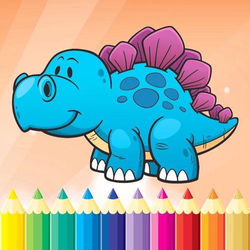 Dinosaur Dragon Coloring Book - Dino drawing for kid free, Animal paint and color games HD for good kid iOS App