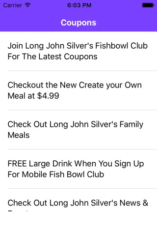 Coupons for Long John Silvers App screenshot 2