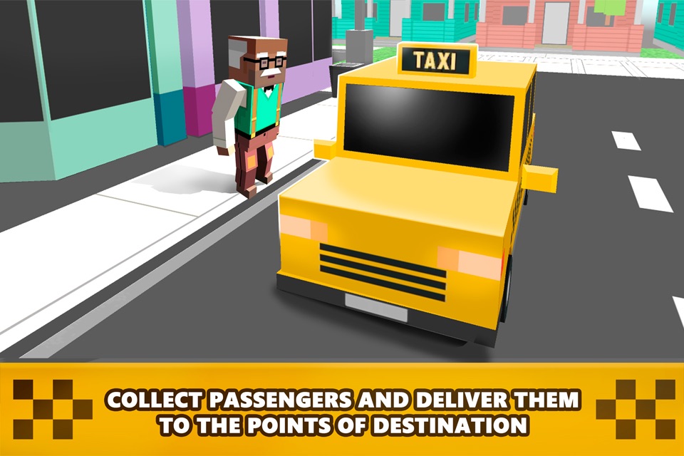 Pixel Loop Taxi Race 3D screenshot 2