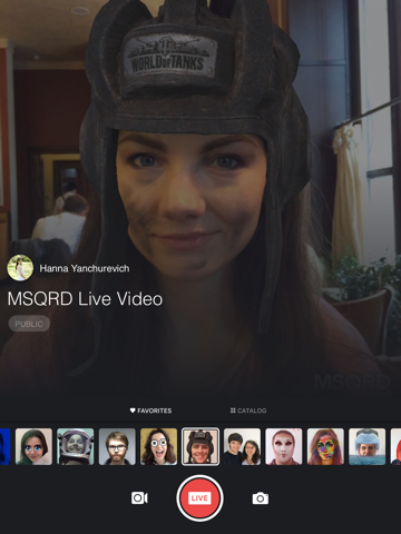 Скриншот из MSQRD — Live Filters & Face Swap for Video Selfies