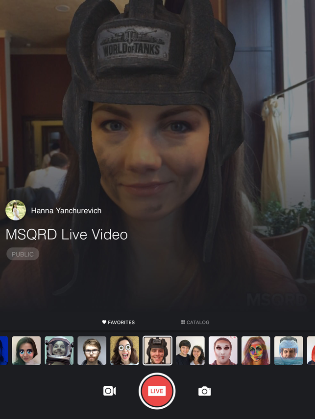‎MSQRD — Живые эффекты и обмен лицами Screenshot