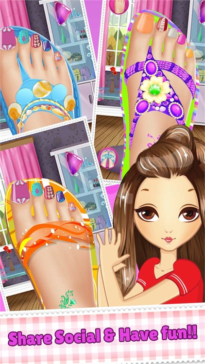Foot Nail Art Beauty Salon Game Cute Designs And Manicure Ideas for Girls screenshot-4